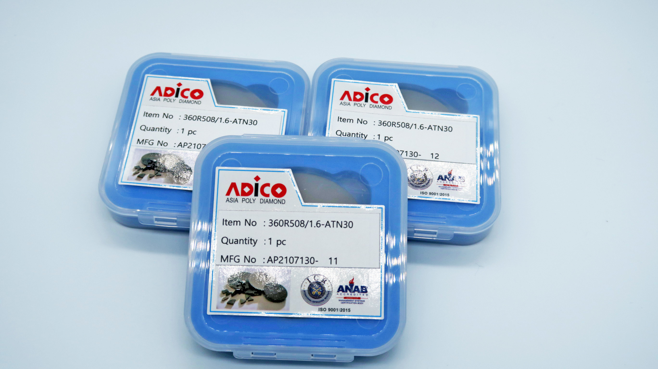 ADICO PCBN Blank 1.6 2.0 3.2mm Thickness For Grey Cast Iron HSS Nodular Cast Iron