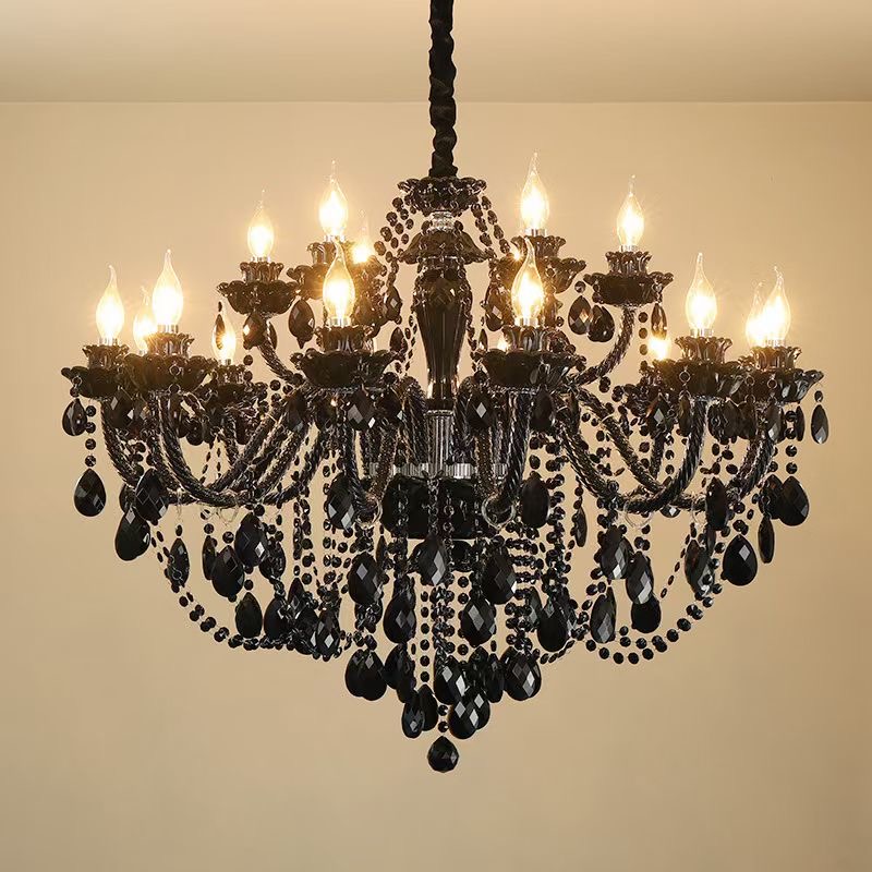 Round Crystal Ball Chandelier Lighting Fixture Lamp Chandeliers Ceiling 60cm