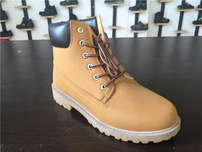 Smooth Finish Rubber Safety Shoes Laced Shock Absorbing Heels for Timberland