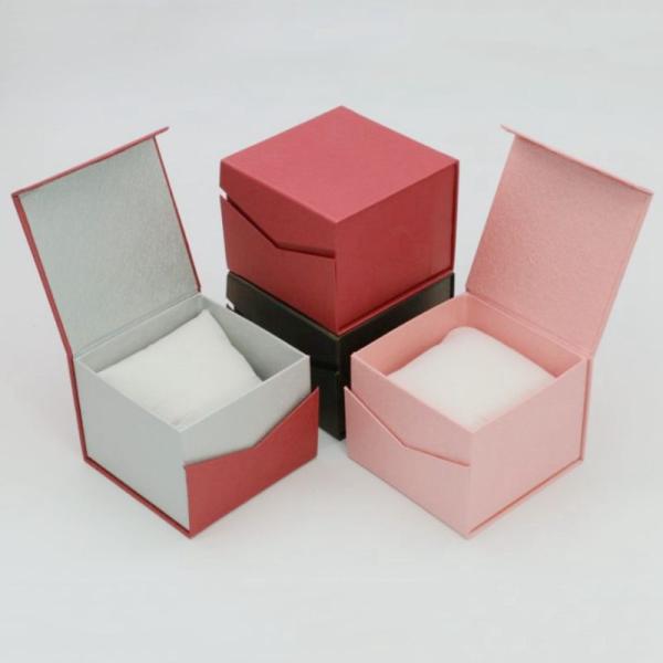 Custom Luxury Colorful Rigiding Magnetic Ring Jewelry Box With Your Own Logo For Other