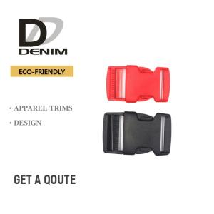 China Outdoor Style Bulk Clothing Buttons Black &amp; Red Insert Buckle Plastic wholesale