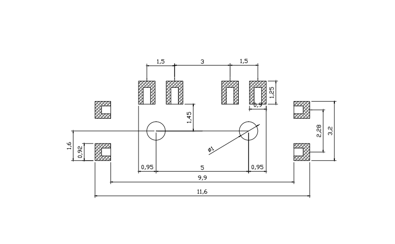 3 Position 8 Pin Vertical 1P2T Interruptor On Off Mini Toggle Switch