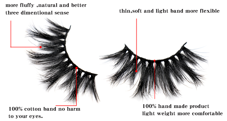 Multi Layered 30mm Natural False Eyelashes Faux Mink Lashes For Small Eyes