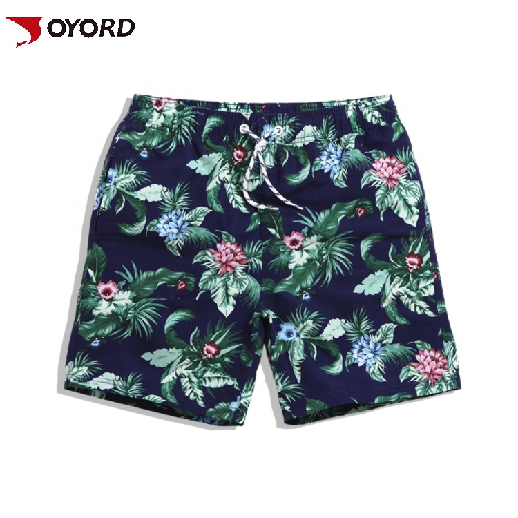 OEM Custom Beach Shorts Full Sublimation Printed Private Label Ultra Elastic