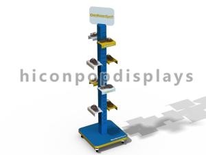 China Free Standing Slatwall Shoe Display Store Fixtures Merchandising Displays wholesale