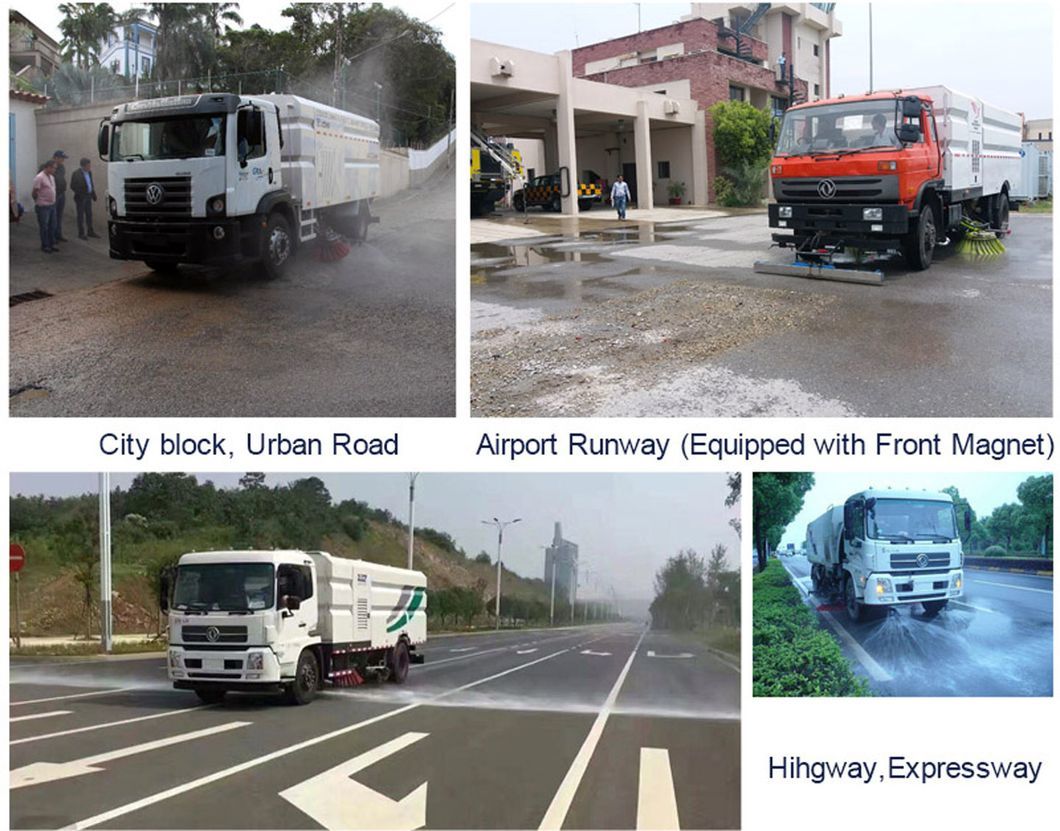 Dongfeng Mini Industrial Road Sweeper Cleaning Equipment Road Sweeper Vacuum Road Machine
