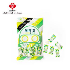 China Sugar Free Mint Flavoured Candy In Bag Pack 100G Lemon &amp; Lime Flavor wholesale