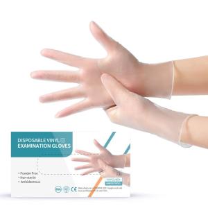 China Dust Free Disposable Medical PVC Gloves , Latex Free Powder Free Vinyl Gloves wholesale