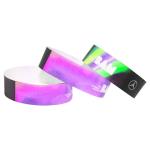 Heat Resistant Paper Event Wristbands Printed Purple With Tyvek Material