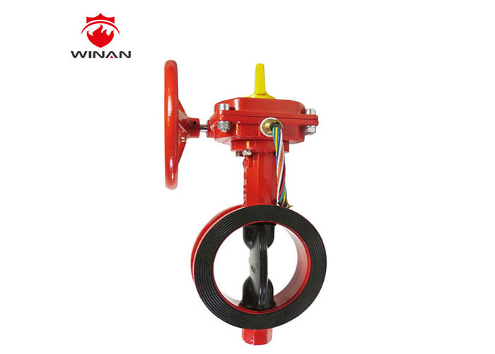 Wafer Type Signal Butterfly Valve For Fire Fighting System UL FM Approved