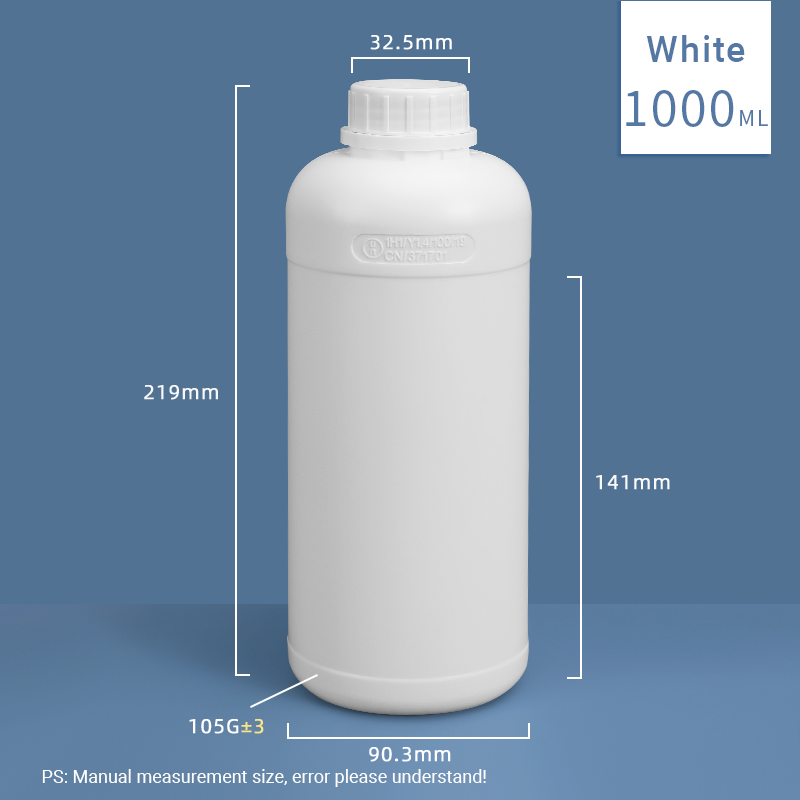 HDPE 500ml Thick Fluorinated Bottle for Chemical Reagent and Organic Solvent Packaging