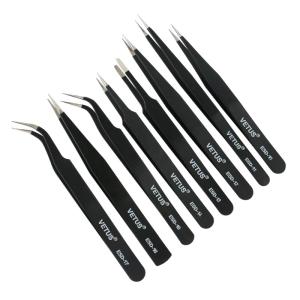 China Disposable ESD Vetus Lash Tweezers Eyebrow Medical Slant Tip Stainless Steel wholesale