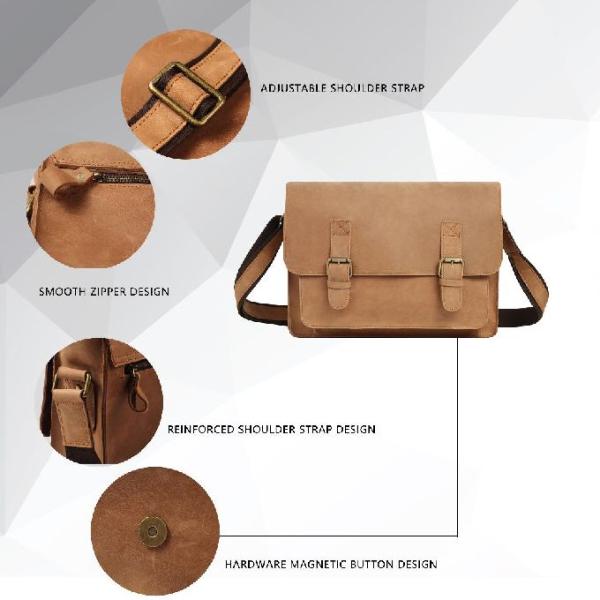 Vintage Handmade Cowhide Leather Office Laptop Bags For Men