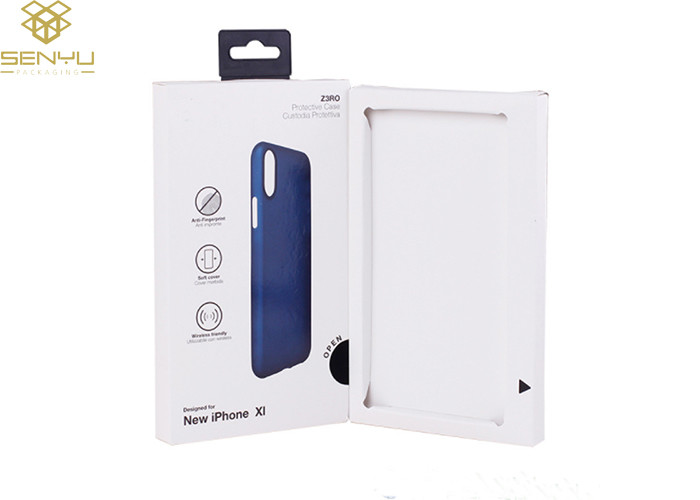350gsm white cardboard mobile phone case package for iphone x paper box