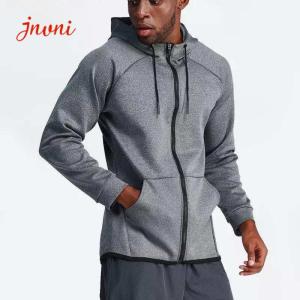 China Mens Activewear Tops Full Zip Athletic Hoodies Muscle Sweatshirt wholesale