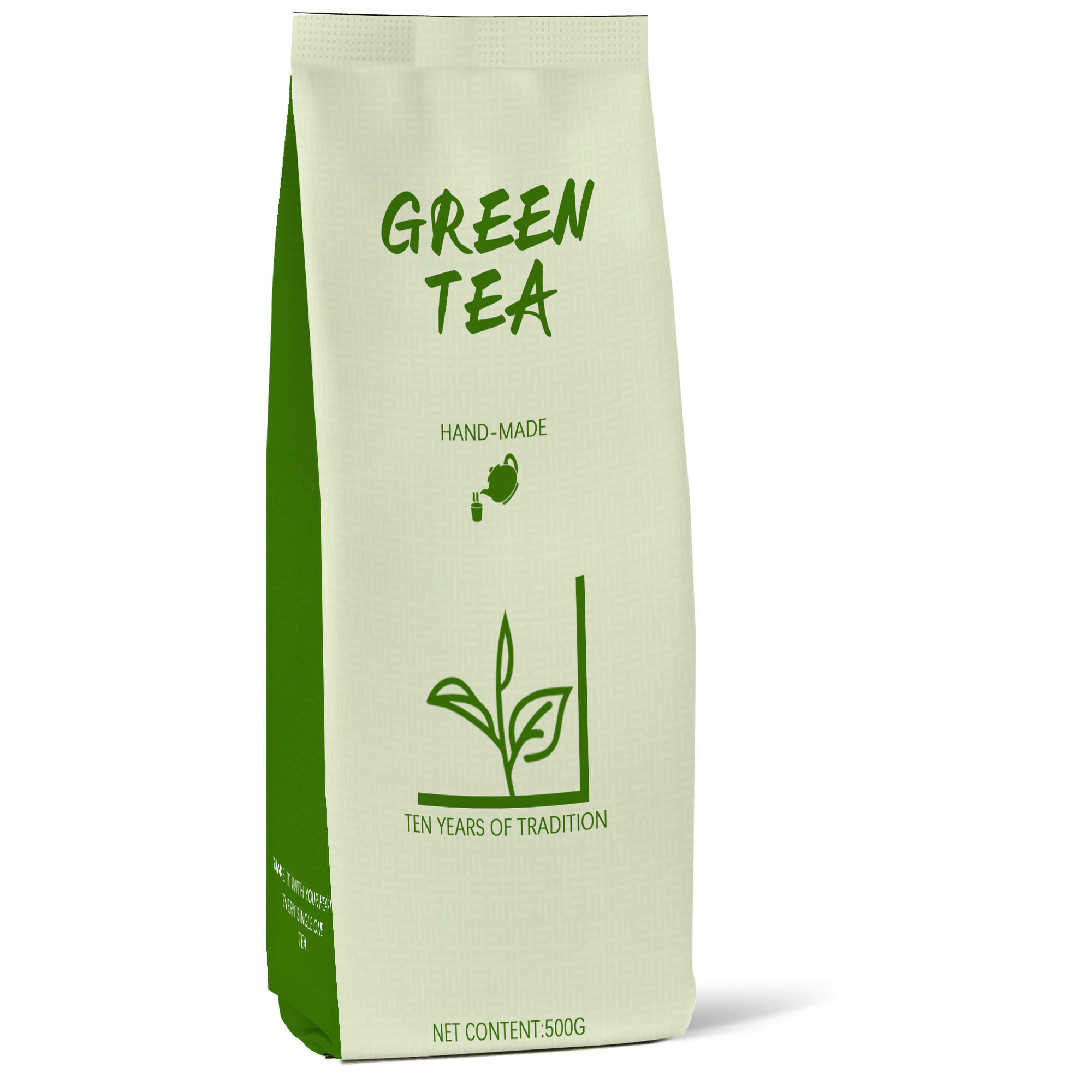 Heat Seal Foil Laminated Printed Side Gusset Bags Plastic Tea Pouches Packaging