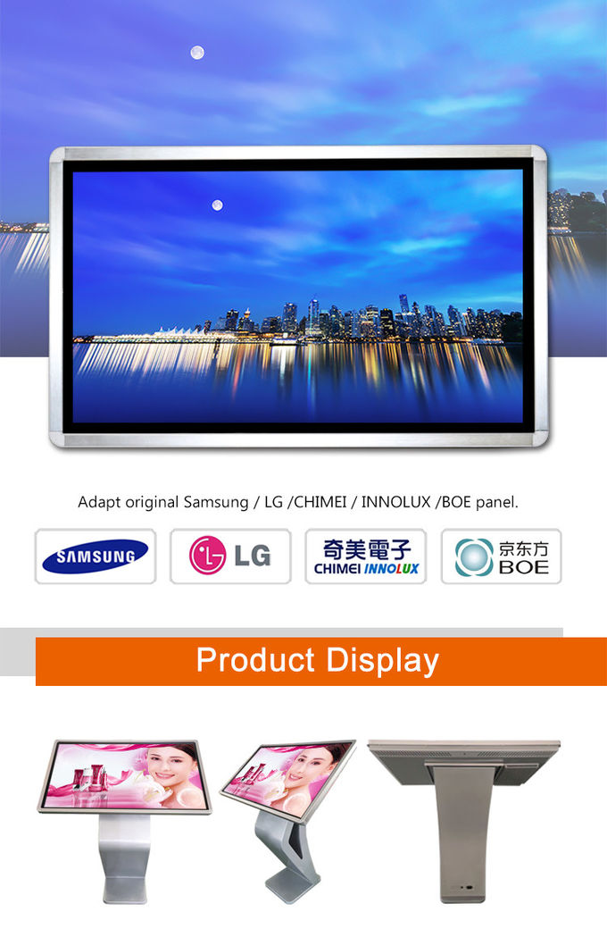 Samsung LG Free Standing Kiosk 32'' 700 Nits 1920x1080 FHD 3G 4G WIFI Touch Screen