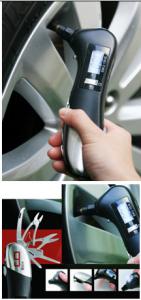 China tire gauge with LED flashlight & emergency hammer . on sale