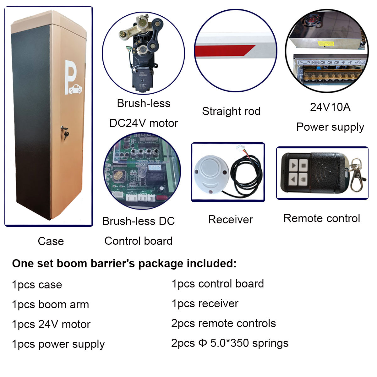 140W Output Power Traffic Barrier Gate System For Car Parking Management