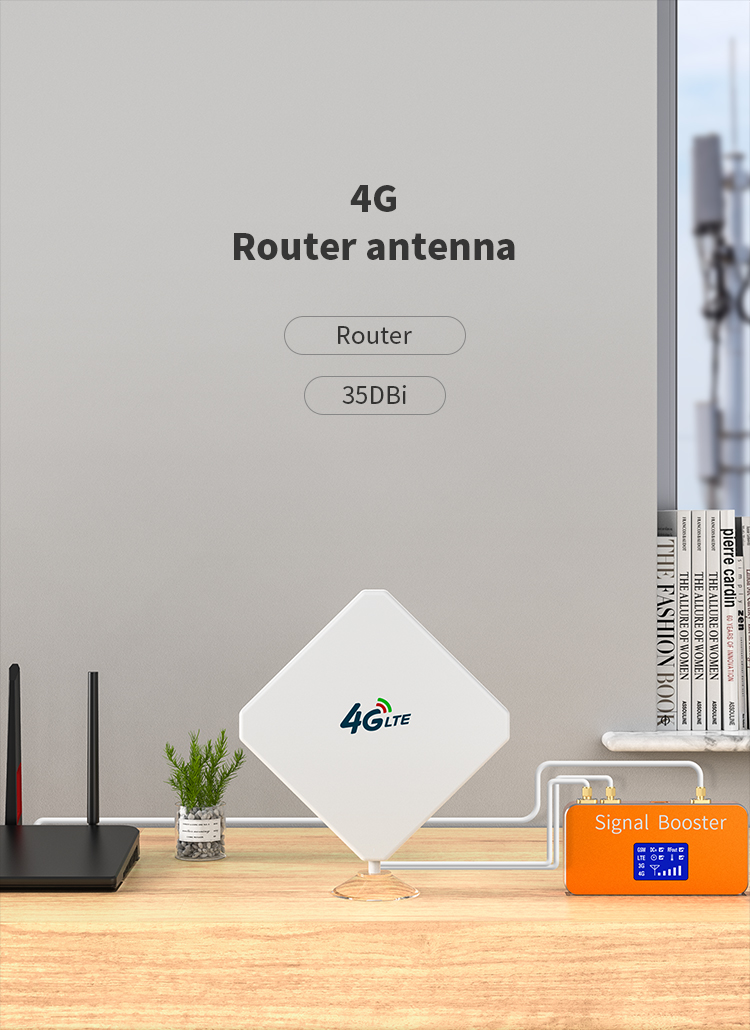 50W 35dBi Dual Connector 3G 4G LTE TS9 CRC9 Antenna Signal Booster Repeater Amplifier