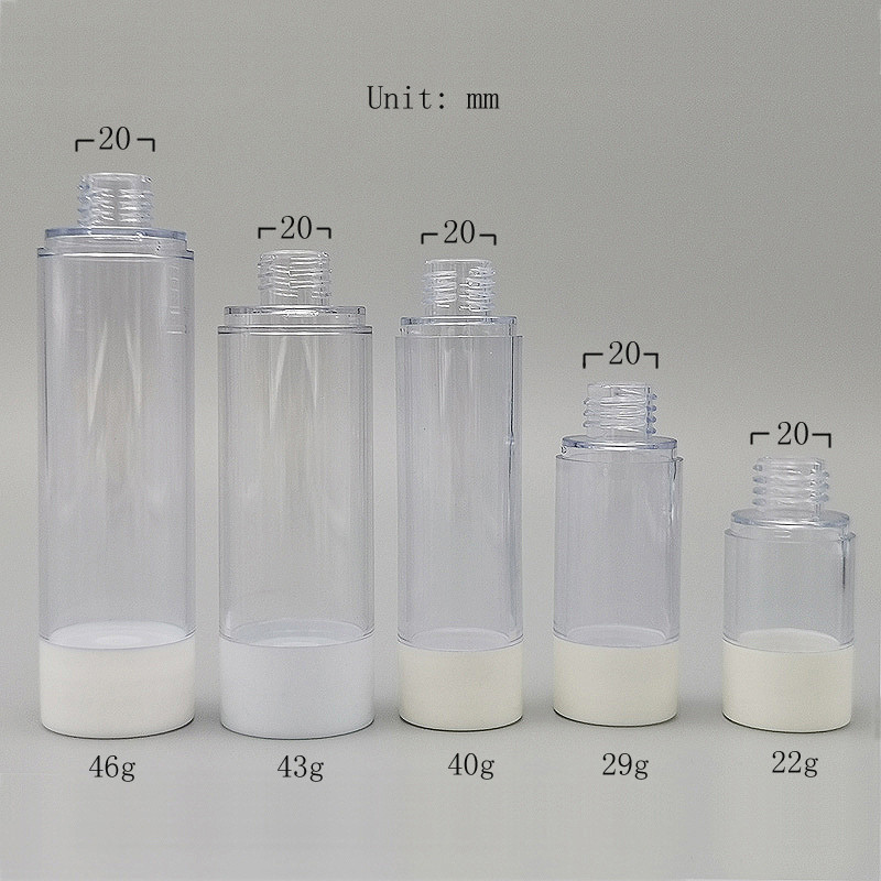 PET 64g 80ml Cosmetic Airless Pump Bottle