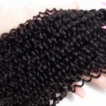 Healthy Remy Indian Hair Extensions / 22 Inch Hair Bundles With Closure Kinky