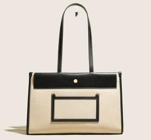 China Hasp Oversized Leather Tote Bag Square Lychee Handbags wholesale