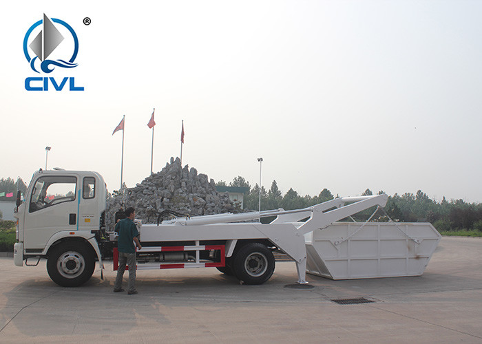 Swept - Body Refuse Collector Swing Arm Garbage Compactor Truck Skip Loade