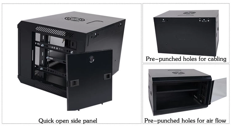 Industrial Server Cabinet , Wall Mounted Data Cabinet Mounting Profile 1.5mm