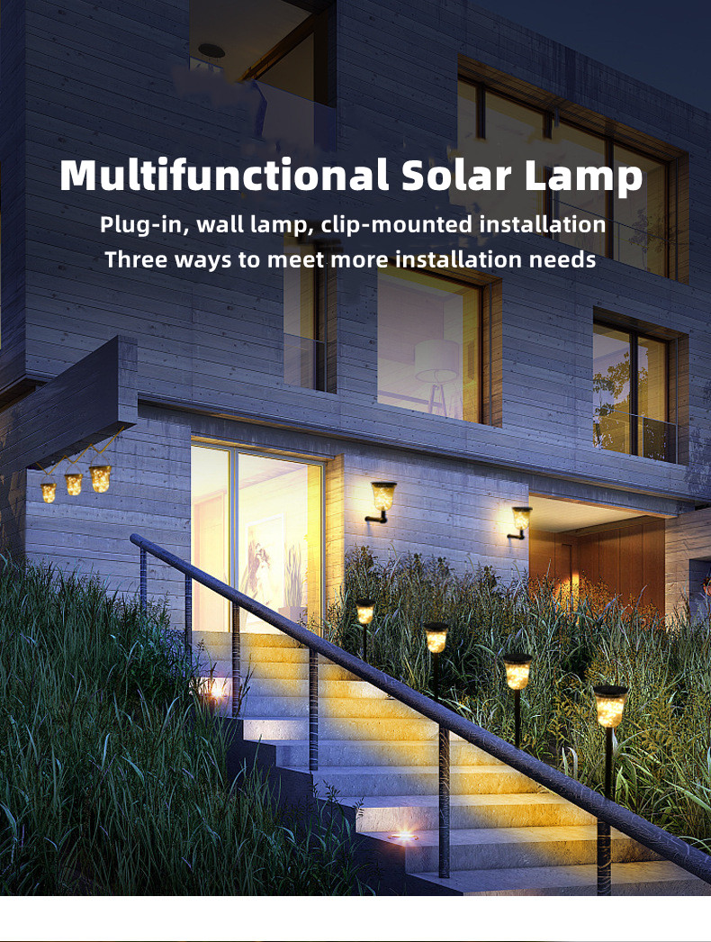 Solar Powered Outdoor Waterproof Led Solar Landscape Lawn Light For Courtyard IP65