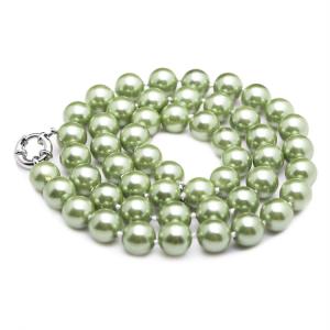 China Luxury Luster Green Round 10mm Shell Pearls Necklace 22 inches(N10628) wholesale