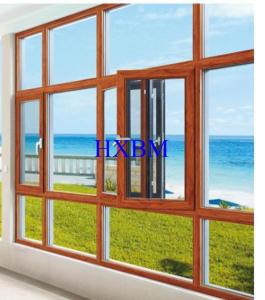 China European Standard Wood Aluminium Windows 70mm Frame 15mm Thick Nature Wood wholesale