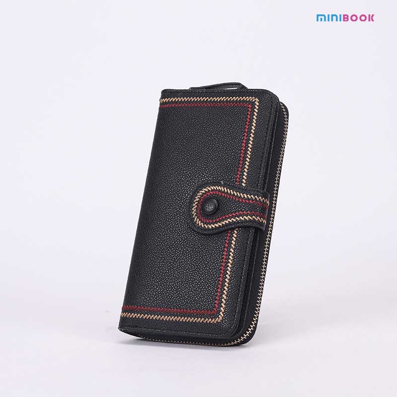 Women's Clutch Wallets with Multiple Colors Long Zipper Money Pocket and Card Holder