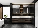 Elegant Gold-Accented SS Bathroom Cabinet Handle Free Bathroom Sink Cabinets