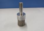 16mm Shank Size Nylon Abrasive Cup Brush / Nylon Bristle Cup Brush White Color