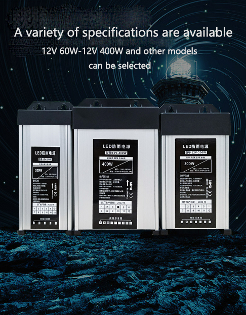3- 5V 12V 24V 60 100W Mini Voltage DC LED Switch Power Supply with IP25 Protection