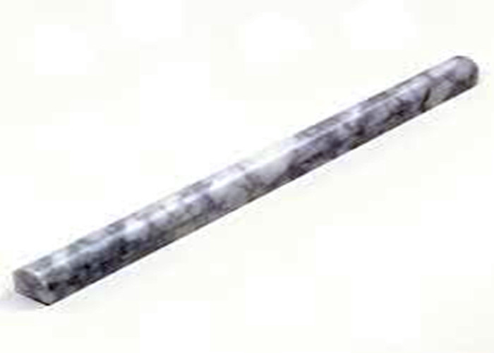 Durable Marble Pencil Rail , Marble Chair Rail Trim 12" High Polish Moulding For Bath