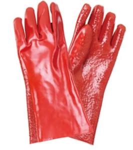 China Waterproof PVC Coated Chemical Resistant Gloves PVC Dipped Gloves With Terry Lining wholesale