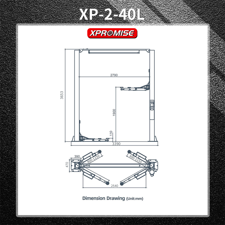 Two Auto Post Car Lift Equipment Hoist for Automobile Home Lift