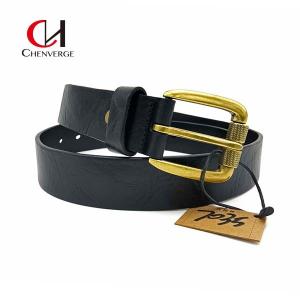 China Retro Cowhide Genuine Leather Belt Wear Resistant Unisex Use wholesale