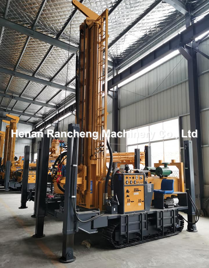 400m Depth Steel Crawler Mounted Water Well Drilling Machine 92KW Yuchai Engine