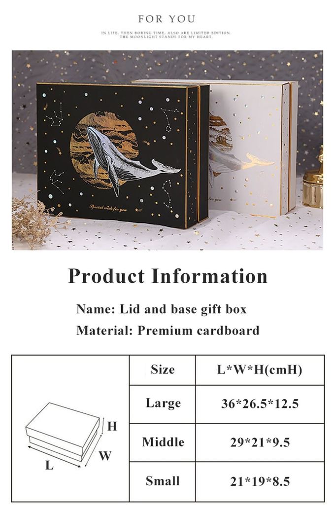 Custom Rigid Shoulder Box , 2 Piece Boxes With Shredded Paper 29*21*9.5cm