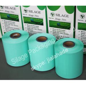 China Opaque green Film, Silage Wrap Film, 50mm*25mic*1800m, LLDPE farm Round Roll packing Film,plastic packing film wholesale