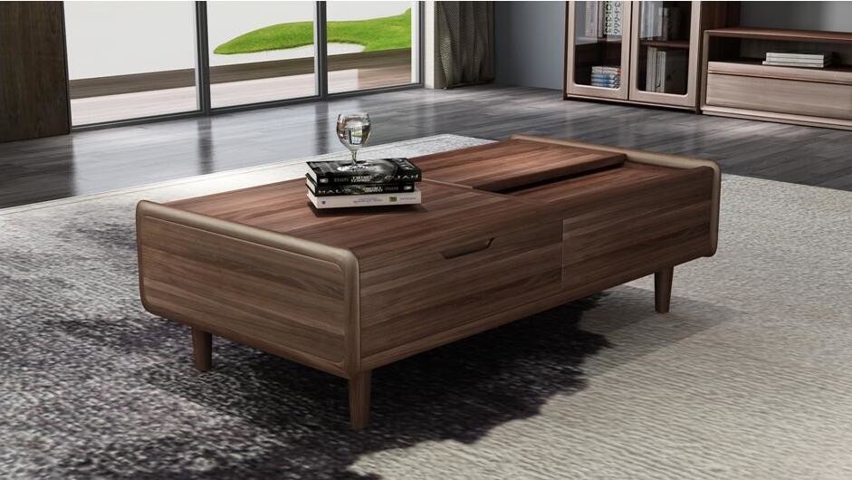 2017 New design of Fabric Upholstered headboard Bed by Walnut wood frame for Fashion Apartment bedroom furniture use
