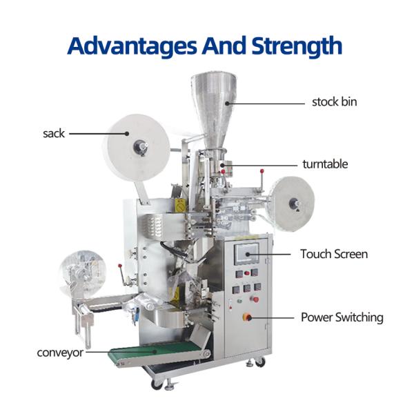 Automatic Filter Paper Tea Packing Machine 30-45 Bags/Min