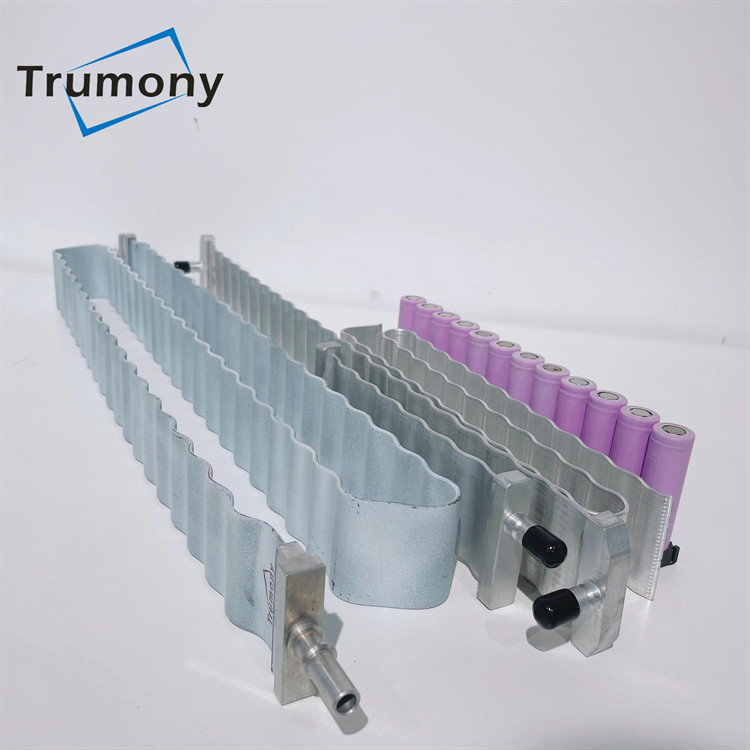 Alu Extruded Bending Snake Shaped Cooling Tube For 18650 Cylindrical Cells