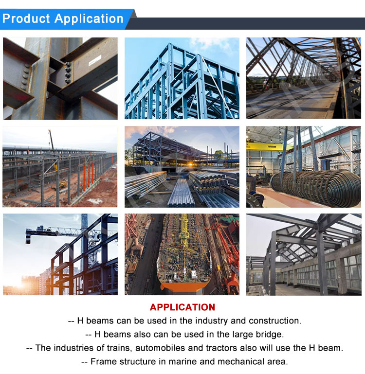 Q235/Q345/ST37-2/ST52/Q420/Q460/S235JR/S275JR/S355JR H Beam 150x150x7.0x10mm Size Weight Per Meter for Hot Rolled Molding
