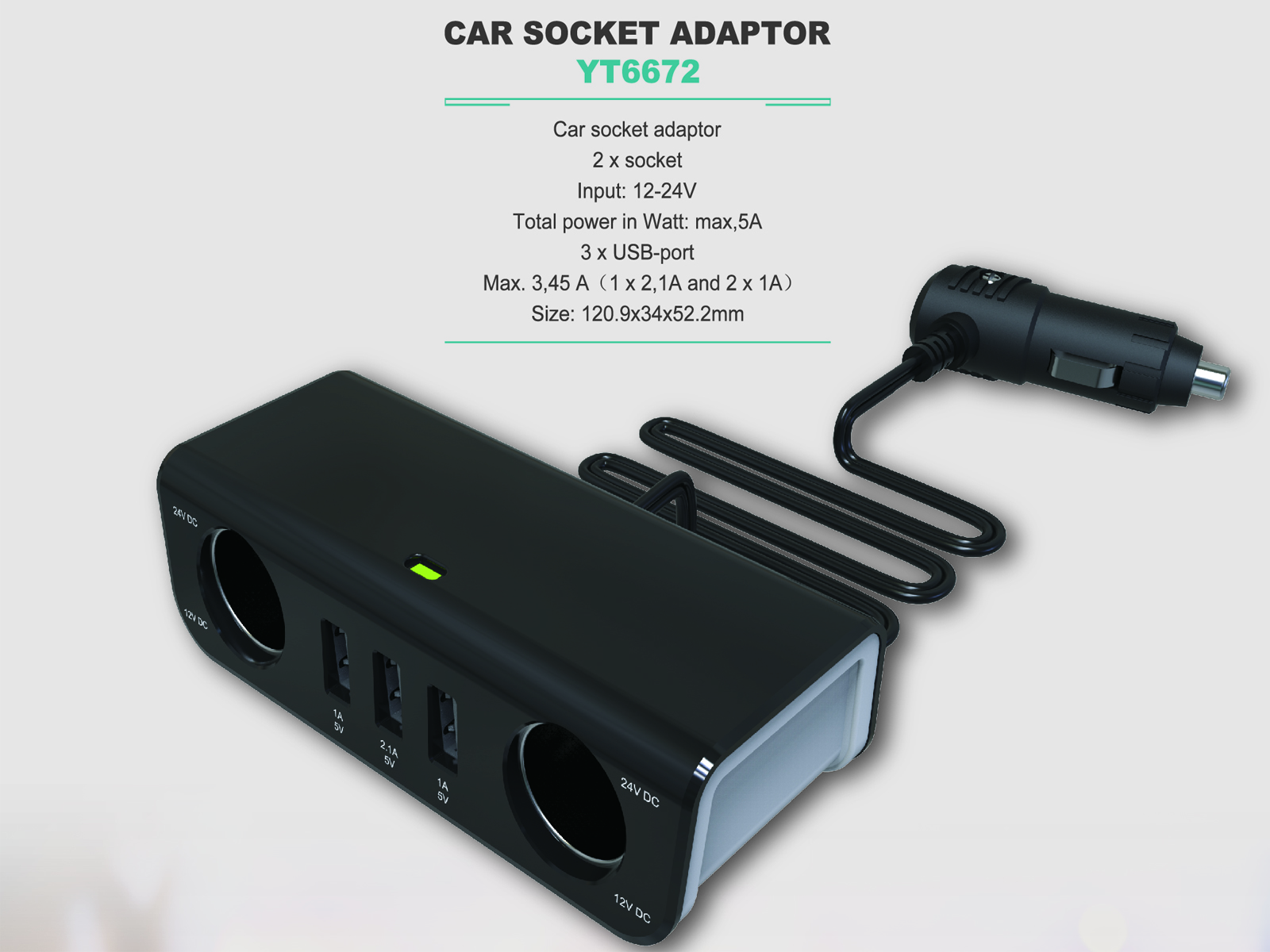 Cigarette Lighter Adaptor Quick Charge USB A and C Car Charger for iPhone Huawei etc