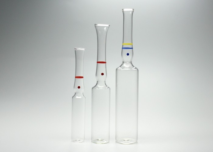 Color Dot And Ring Glass Sealed Ampoule 1ml 2ml 5ml 10ml Capacity