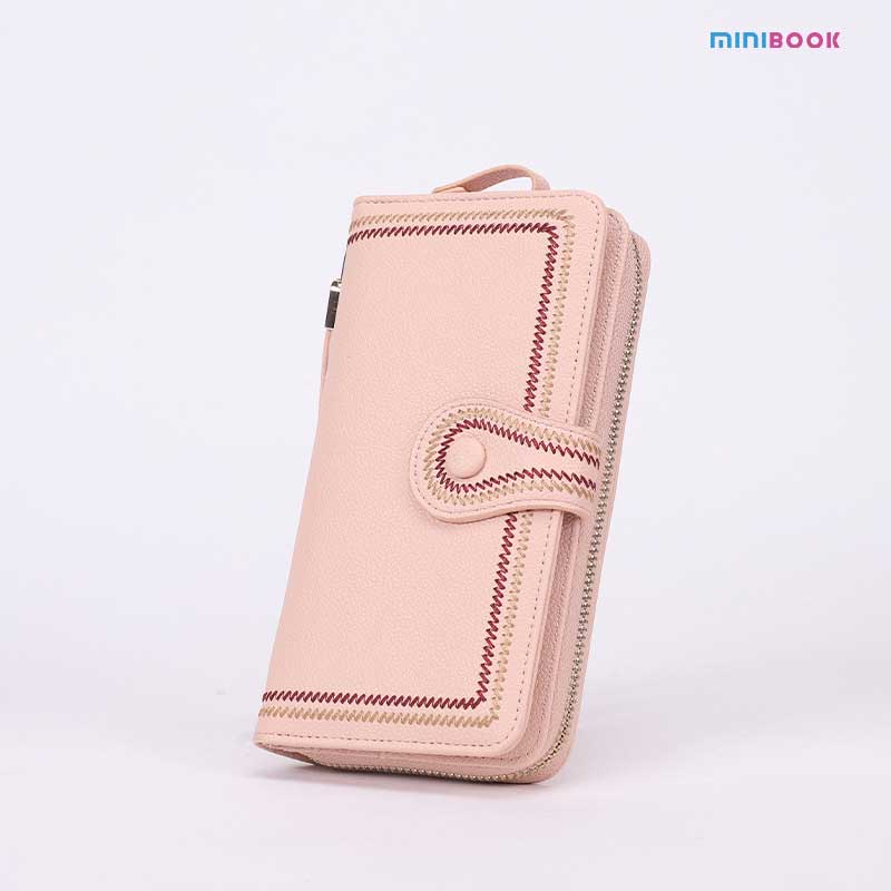 Women's Clutch Wallets with Multiple Colors Long Zipper Money Pocket and Card Holder